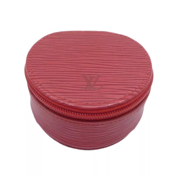 Auth LOUIS VUITTON Epi Ecrins Bijou 10 Jewelry Case Castilian Red - Picture 1 of 12